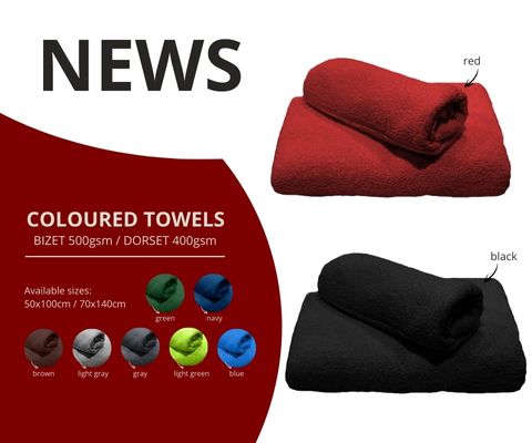 Coloured towels