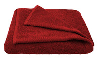 GROSSES BADEZIMMER HANDGEARBEITETES WOVEN SPA BIZET ROT 70x140 