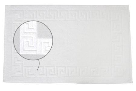 Tappeto da bagno MODELLO GRECO 650 GSM hotel BIANCO GRECO 50x70