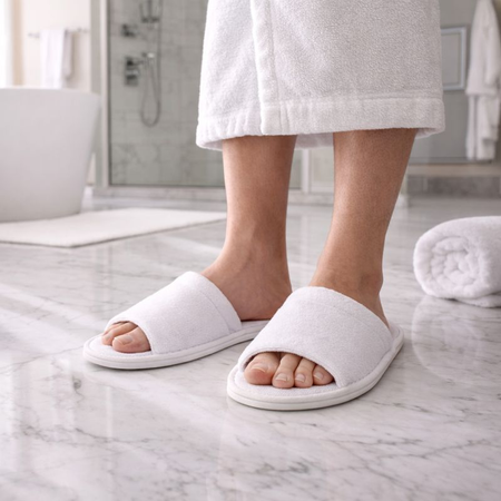 Nonwoven slippers open toe