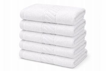 RĘCZNIK KĄPIELOWY BAWEŁNIANY HOTELOWY BIAŁY 500 GSM 100% BAWEŁNA THERA PORTO 50X100 CM