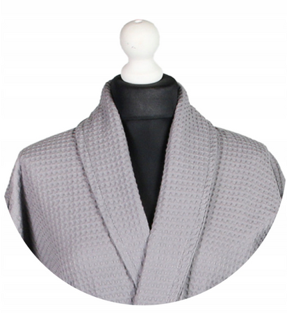 Világosszürke waffle köntös 290gsm L méret