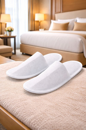 Nonwoven slippers open toe