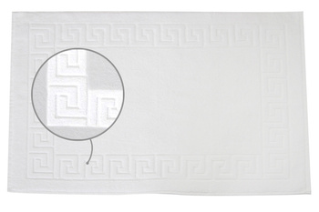 Tappeto da bagno MODELLO GRECO 650 GSM hotel BIANCO GRECO 50x70