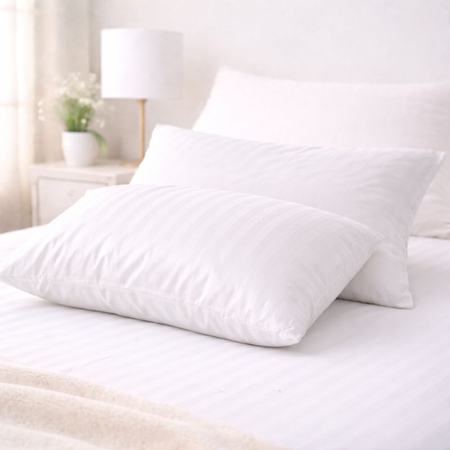 Federa per hotel in cotone robusto a righe bianche MONI 50x70 cm