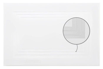 Tappetino da bagno per hotel bianco TRIPLE FRAME 3 FRAME 50x70 650 GSM