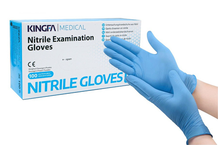 KINGFA guanto diagnostico blu L