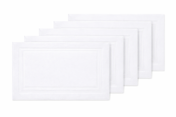 Tappetino da bagno per hotel bianco TRIPLE FRAME 3 FRAME 50x70 650 GSM