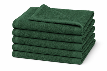 KOMPLET 5x RĘCZNIK 70x140 BAWEŁNIANY KĄPIELOWY HOTELOWY ZIELONY DORSET 400 G
