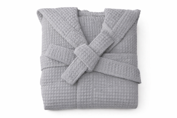 Világosszürke waffle köntös 290gsm L méret