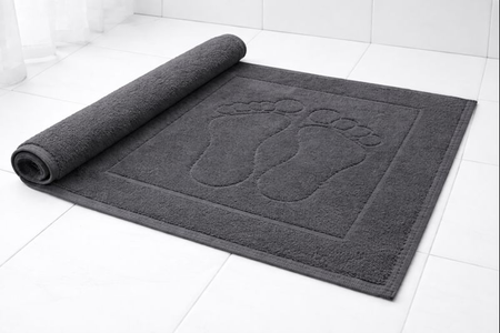 Tappetino grigio chiaro per bagno hotel piedi asciugamano 50x70 650 G