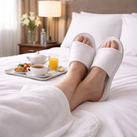 KAPCIE HOTELOWE JEDNORAZOWE ANTYPOŚLIZGOWE MIĘKKIE OTWARTE HOTEL - 1 PARA