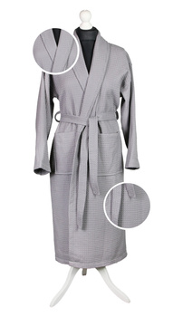 Light grey waffle bathrobe 290gsm size L