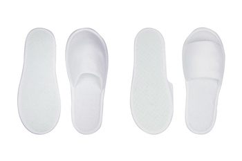 Frotteeslipper mit offenen Zehen