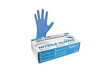 4MD ALOE Guanto diagnostico blu L