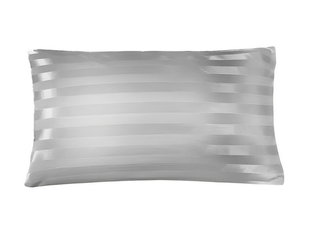 Hotel-Kissenbezug 100% Baumwolle Satin 2CM Streifen MARI grau 70x80