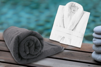 THERA SPA&BATHROBE set di asciugamani e accappatoi VELOUR STRIPES